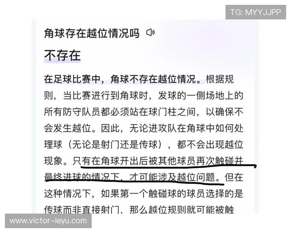 提问科普型：角球开出时球员越位规则到底怎么判定？